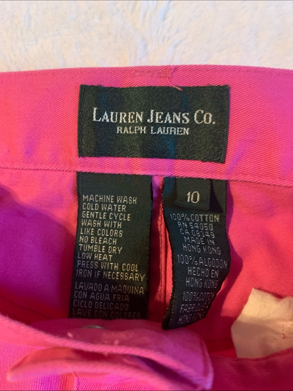 Ralph Lauren Woman’s Pink Capri jeans Size 10 Like NEW Lightweight 5-pocket Cute - Picture 6 of 7